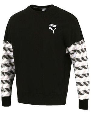 PUMA Kontrast Crew Neck Jumper - Black