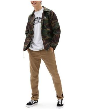 Vans Logo Printing Lapel Windproof Jacket Camouflage - Black