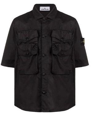 Stone Island Garment Dyed Shirt - Black