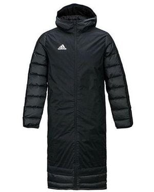 adidas Long Hooded Down Jacket - Black