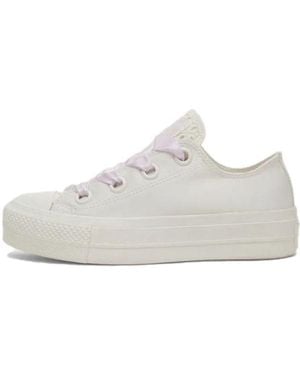 Converse (Wmns) Chuck Taylor All Star Lift Platform 'Matte Satin Ivory' - White