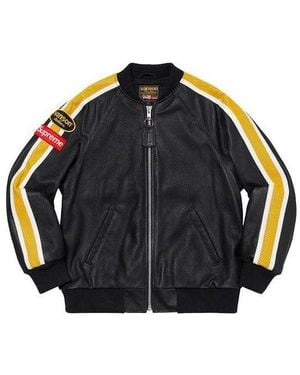 Supreme X Vanson Leathers Perforated Bomber Jacket - Black