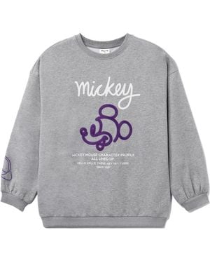 Li-ning (Wmns) X Disney Mickey Mouse Graphic Sweatshirt - Grey