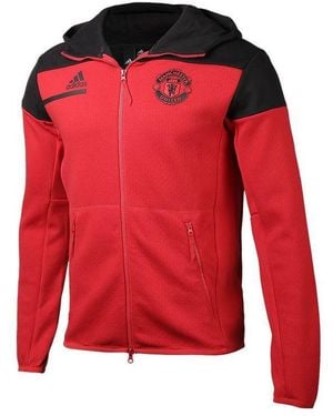 adidas Manchester United 20-21 Season Soccer/Football Sports Jacket - Red