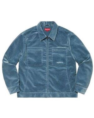 Supreme Corduroy Zip Jacket - Blue