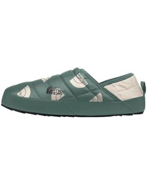 The North Face (Wmns) Thermoball Traction Mule V 'Dark Sage Next Gen Logo Print Gardenia' - Green