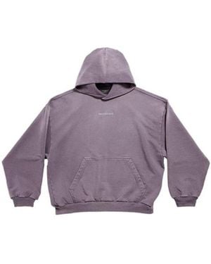 Balenciaga Back Hoodie - Purple