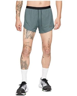 Nike Dri-Fit Run Division Pinnacle Casual Single Colour Running Breathable Fabric Shorts - Blue