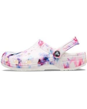 Crocs™ (Wmns) Classic Tie Dye Graphic Clog 'Garnet & Multi' - Pink