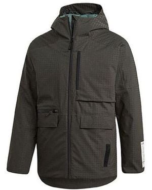 adidas Cap 3In1 R.R J Outdoor Windproof Hooded Down Jacket - Gray