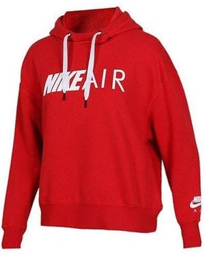 Nike (Wmns) Alphabet Printing Knit Hoodie - Red