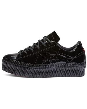 Converse (Wmns) One Star Platform Ox 'Patent' - Black
