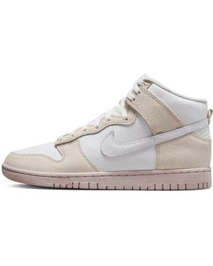 Nike Dunk High Retro Prm 'Cracked Leather Swoosh' - White
