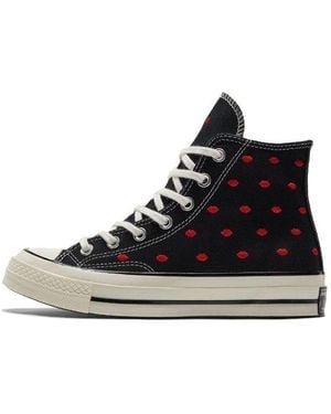 Converse Chuck 70 Embroidered Lips High 'Love Me - Black