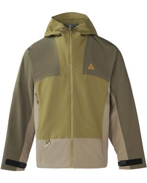 Nike Acg Splicing Long Sleeves Hooded Jacket Autumn - Green