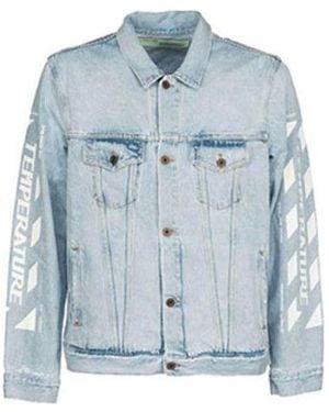 Off-White c/o Virgil Abloh Classic Printing Jacket Denim Ordinary Version - Blue