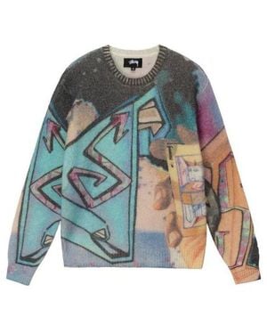 Stussy Goldie Sweater 'Muticolor' - Blue