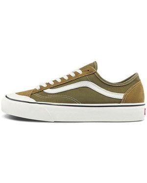 Vans Style 36 Lightweight Wear-Resistant Low Top Casual Skate Shoes Military - Brown