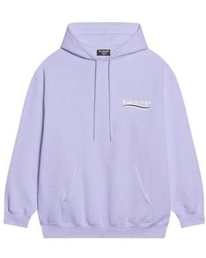 Balenciaga Political Campaign Hoodie Medium Fit - Purple