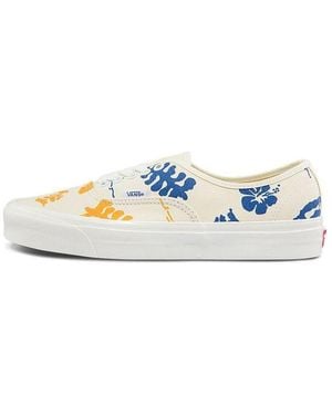 Vans Authentic 44 Dx Low Tops Casual Skateboarding Shoes Multi-Color Printing - Blue