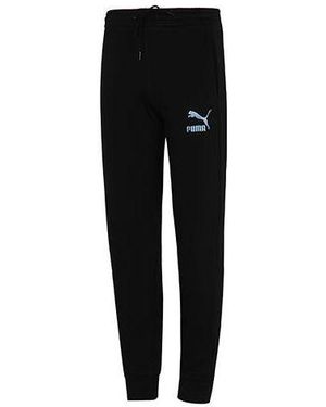 PUMA Iconic T7 Logo Printing Bundle Feet Sports Trousers - Black