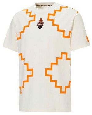 PUMA X Pronounce Elevated Tee Crossover Geometry Pattern Athleisure Casual Sports Short Sleeve Creamy - White