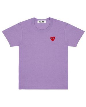 COMME DES GARÇONS PLAY (Wmns) Heart Logo Tee - Purple