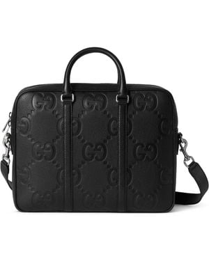 Gucci Jumbo Gg Briefcase Canvas' - Black