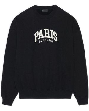 Balenciaga Cities Paris Crewneck Sweatshirt - Blue