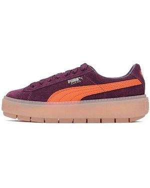 PUMA (Wmns) Suede Platform Trace 'Winetasting Flame' - Pink