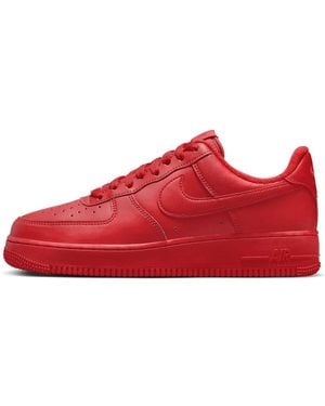 Nike Air Force 1 '07 Lv8 "Triple" Cw6999 600" - Red
