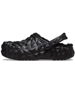 Crocs™ (Wmns) Classic Clog Lined Geometric Shoes - Black