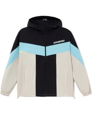 Li-ning Logo Color Block Full Zip Hooded Jacket Oatmeal' - Black