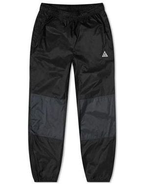 Nike Acg Contrast Colour Stitching Zipper Bundle Feet Sports Pants/Trousers/Joggers - Black