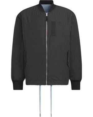 adidas Reverse Sherpa Jackets - Black