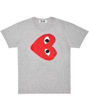 COMME DES GARÇONS PLAY Play Comme Des Garçons Red Heart T-shirt - Grey