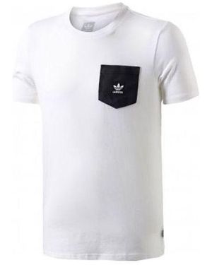 adidas Originals Warp Pckt Tee Pocket Sports Round Neck Short Sleeve - White