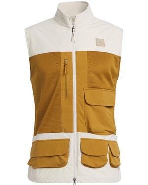 adidas Adicross Full-Zip Golf Vest - Natural