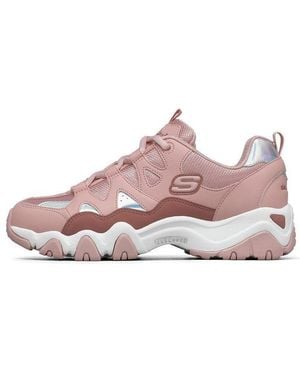 Skechers (Wmns) D Lites 2.0 Low-Top Running Shoes - Pink