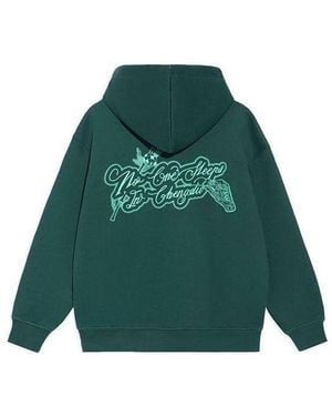 Li-ning Badfive Sports Basketball Series Printing Hoodie 'Dark' - Green