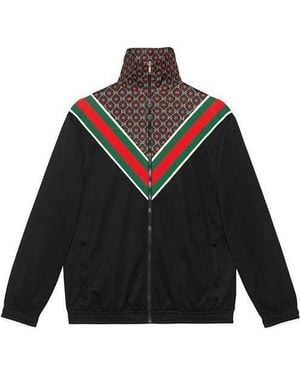 Gucci Gg Star Oversize Jersey Jacket - Black