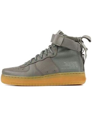 Nike (Wmns) Sf Air Force 1 Mid 'Dark Stucco' - Black