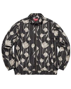 Supreme Ss19 Floral Silk Track Jacket Flowers - Black