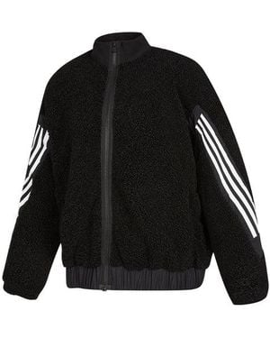 adidas (Wmns) Contrasting Colours Stripe Jacket - Black