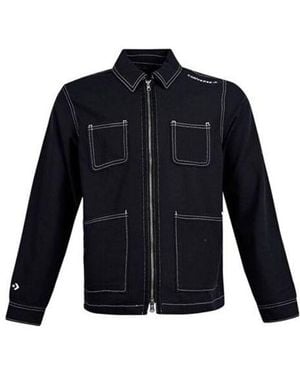 Converse Pocket Woven Long Sleeves Jacket - Blue