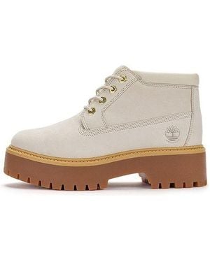 Timberland (Wmns) Stone Street Mid Lace Up Waterproof Boots Nubuck' - White