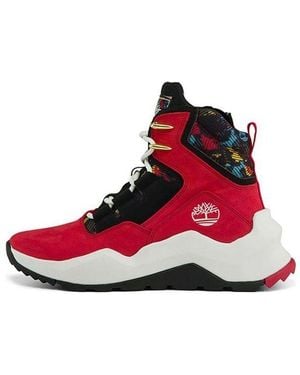 Timberland (Wmns) Madbury Side Zip Trainer Boots Nubuck' - Red