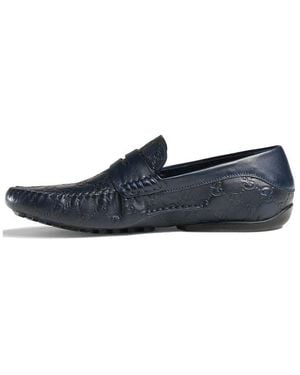 Gucci Penny Slip On Loafers Leather' - Blue