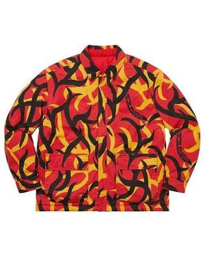 Supreme Fw19 Week 8 Reversible Puffy Work Jacket - Red