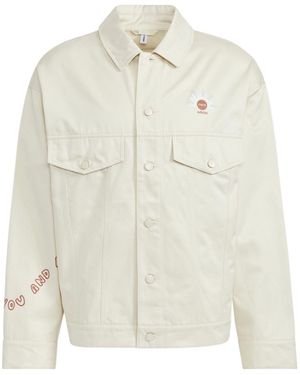 adidas Neo Alphabet Printing Sports Jacket Couple Style - White